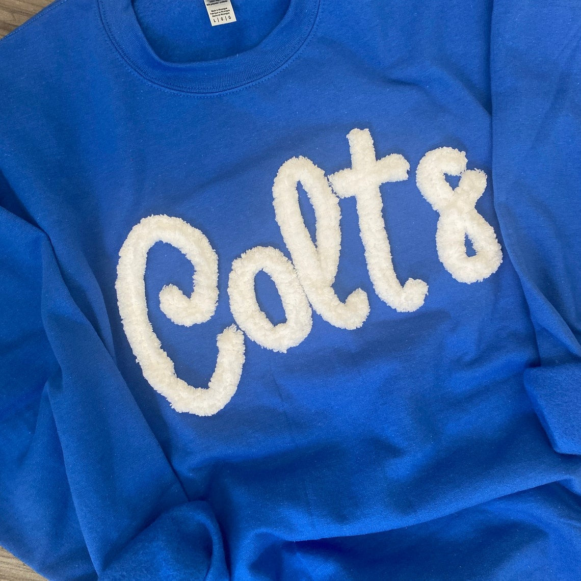 Colts Sweatshirt: Chenille Embroidered Oversized Pullover