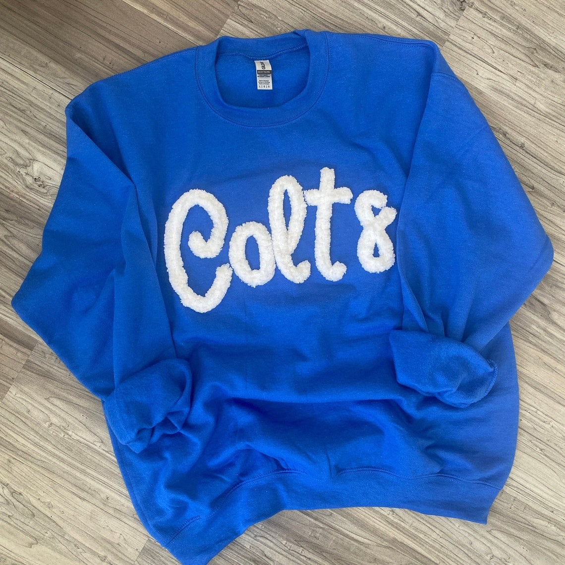 Colts Sweatshirt: Chenille Embroidered Oversized Pullover