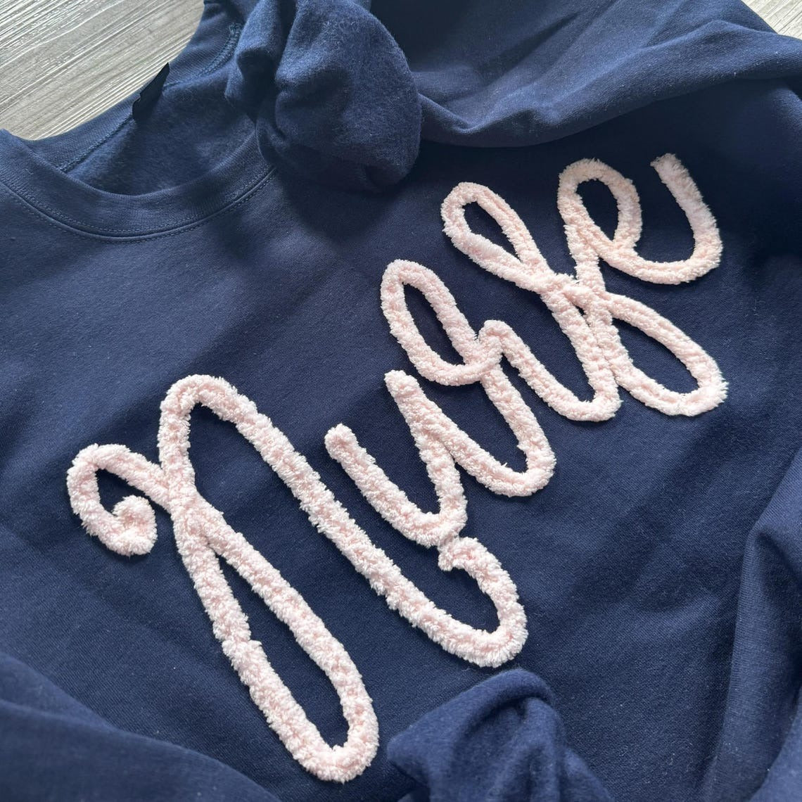 Embroidered Nurse Sweatshirt: Personalized Chenille Yarn Pullover