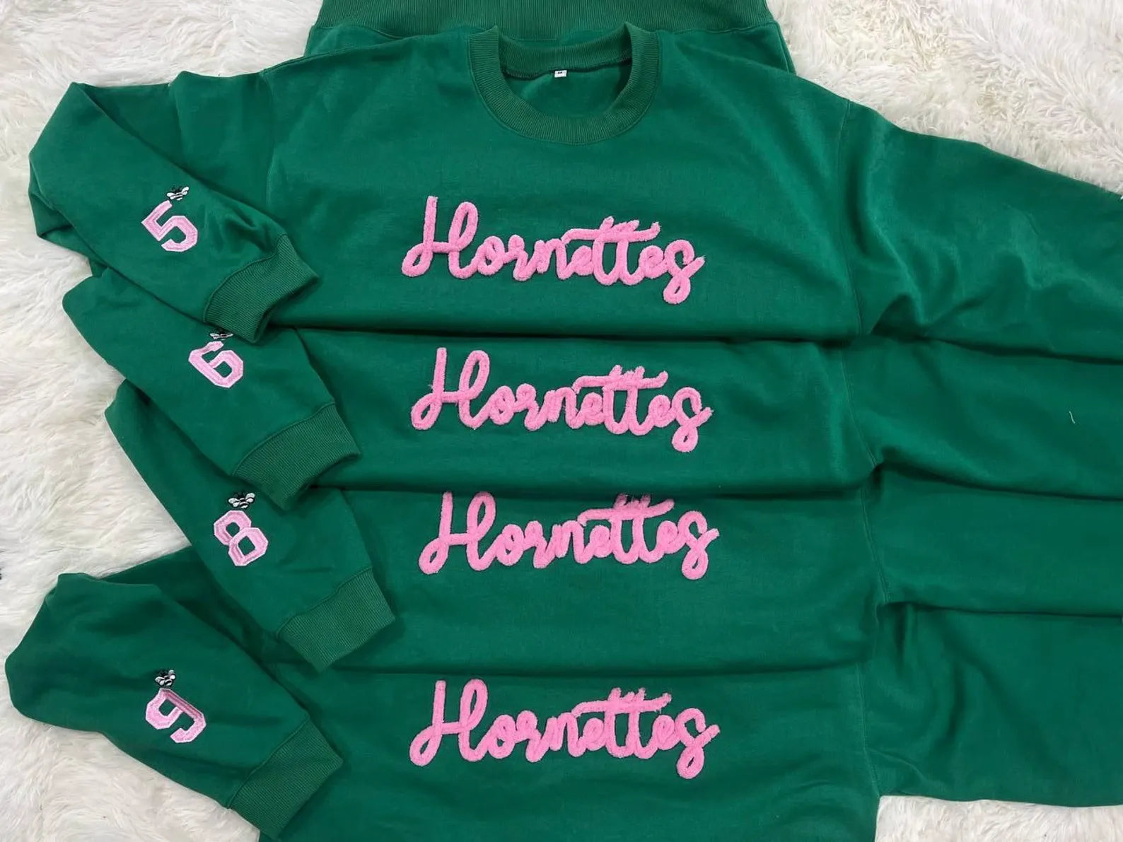 Custom Name Chenille Yarn Embroidered Sports Team Sweatshirt