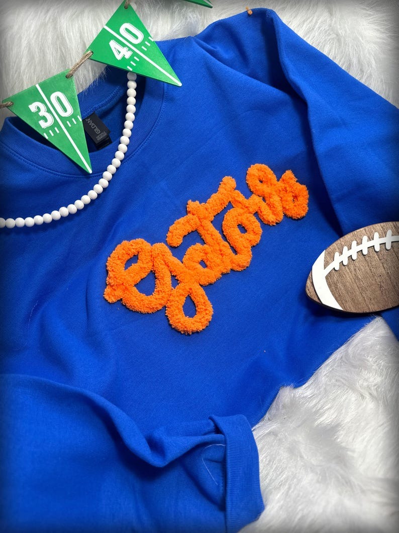 Red & White EMBROIDERED SWEATSHIRT | Merry Christmas Gifts Chenille Yarn Custom Crewneck | Personalized Sweater | Holiday Shirt