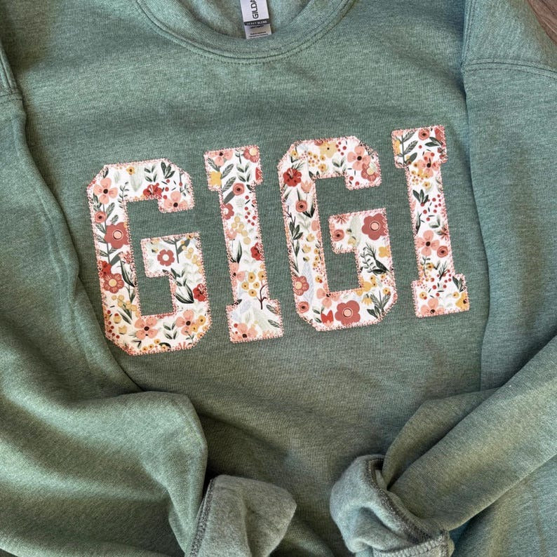 Custom Embroidered Gigi Sweatshirt: Floral Appliqué Pullover