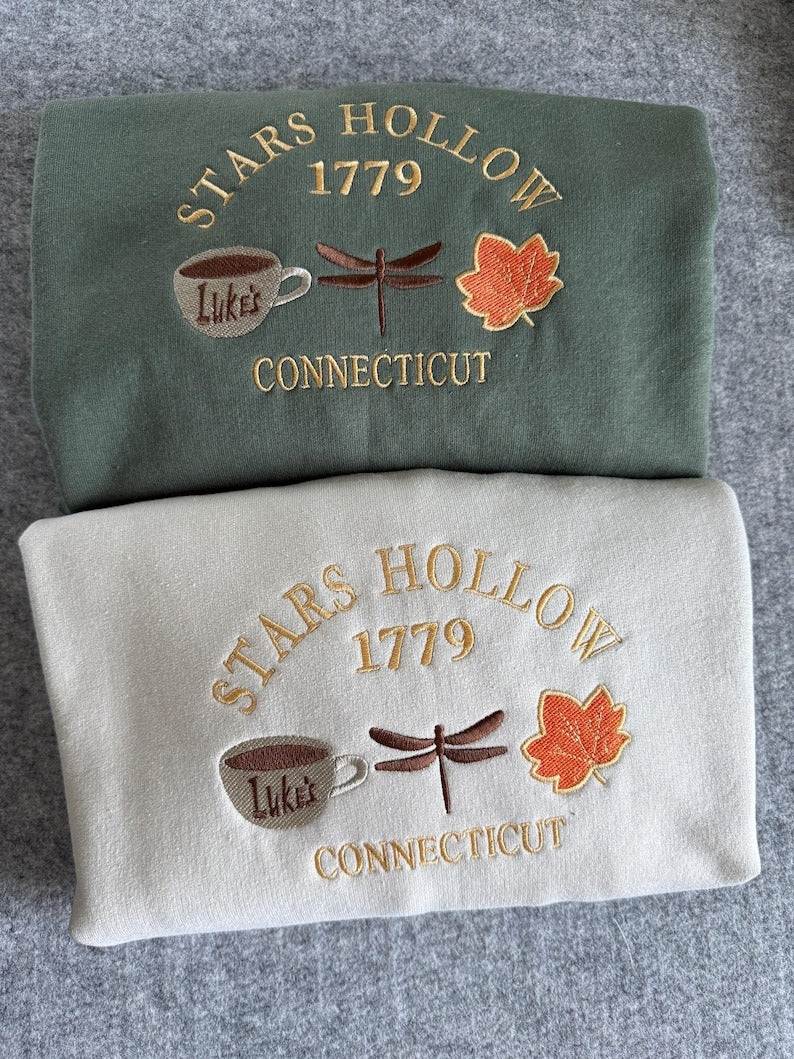 Stars Hollow fall Embroidered Sweatshirt gildan