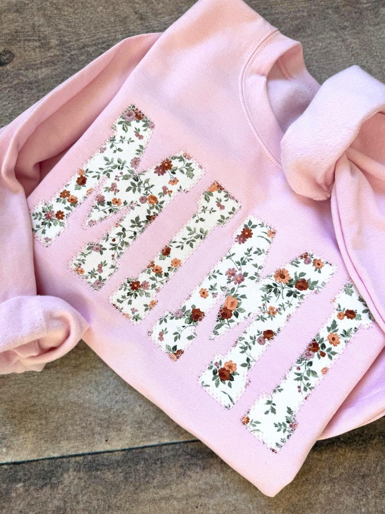 Custom Embroidered "Mimi" Sweatshirt: Appliqué Crewneck Pullover