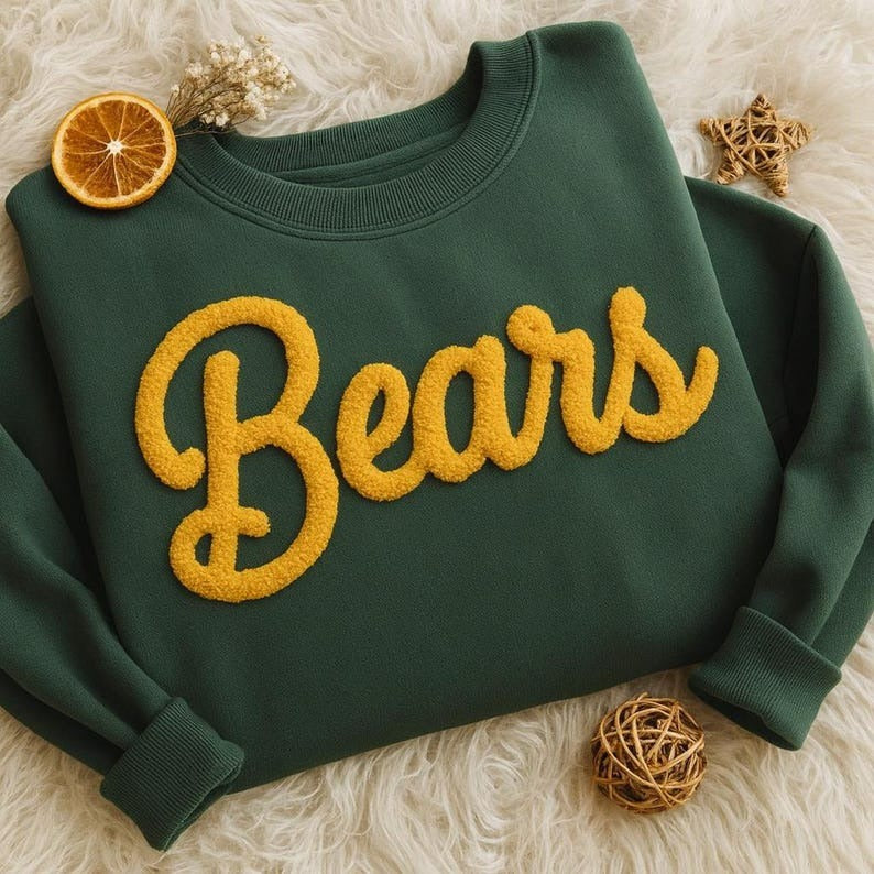 Showgirl Era Chenille Yarn Embroidered Sweatshirt, Vintage Concert Crewneck, Orange Fuzzy Letter Sweatshirt, Cute Gift for Her