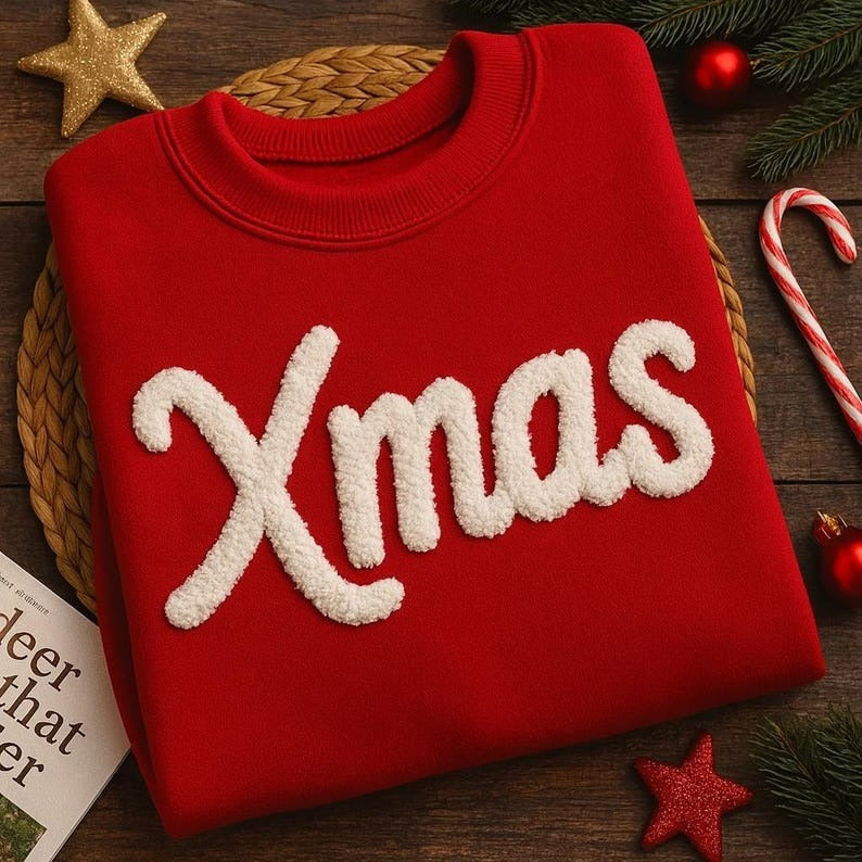 Grateful Chenille Yarn Embroidered Sweatshirt, Christian Fall Shirt, Cozy Thanksgiving Sweater, Custom Faith Gift for Women & Men