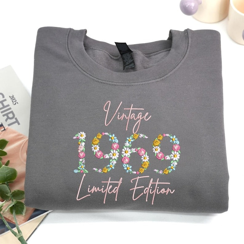 Custom Floral Teacher Sweatshirt - Personalized Embroidered Teacher Crewneck With Name - Proud Teacher - Teacher Appreciation, Sister Gift (Copy)