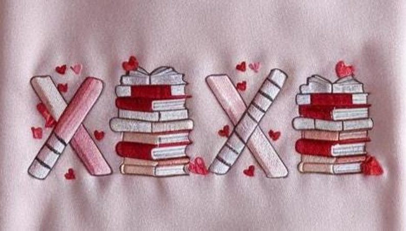 Embroidered XOXO Valentines Sweatshirt, Valentine Day Shirt, Women Heart Shirt, Cute Love Tee, Retro Valentine Gift, Ladies Valentine shirt