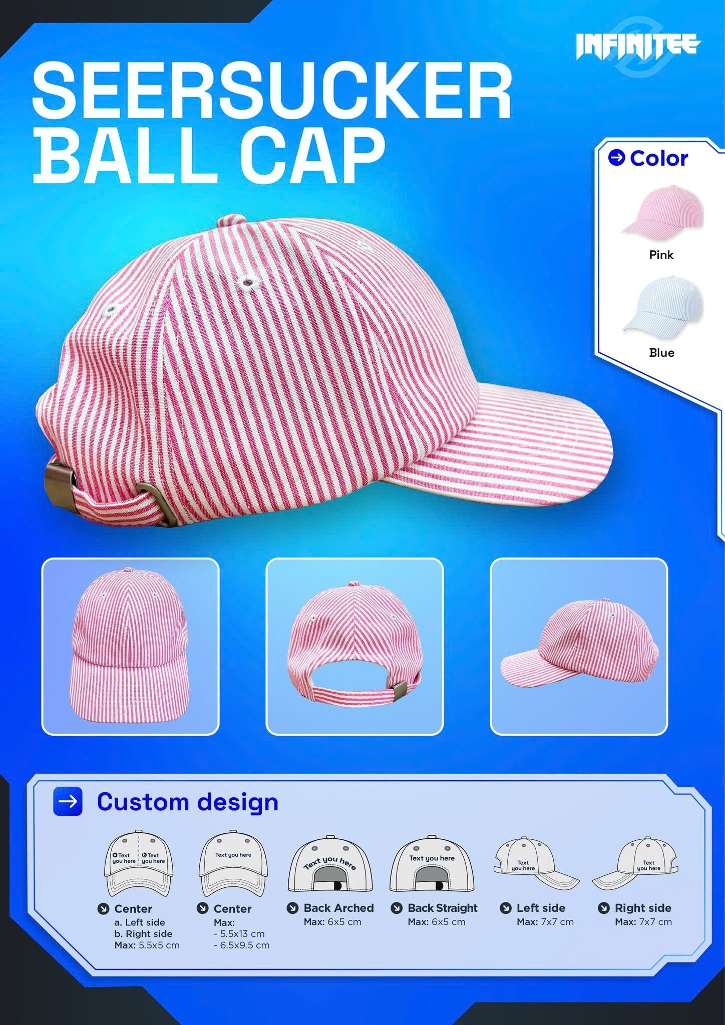 Emb - Seersucker Ball Cap