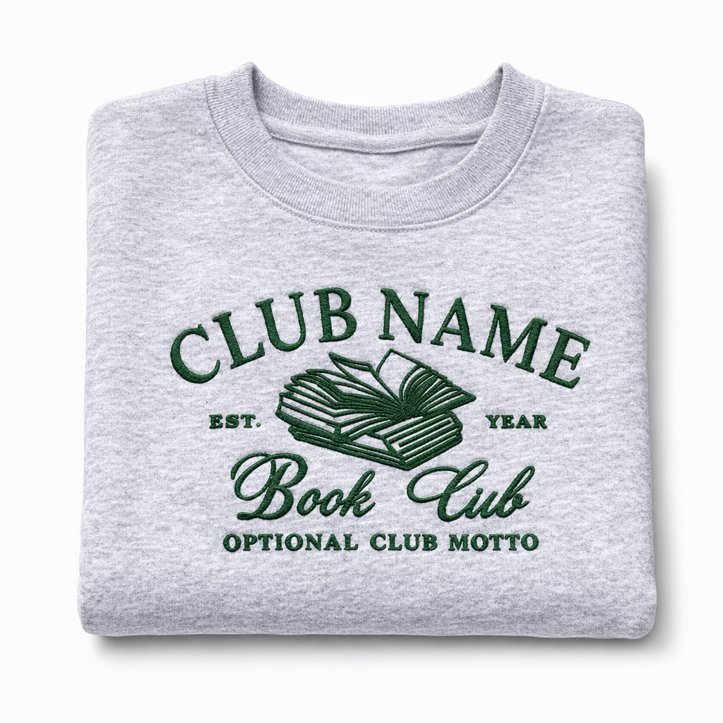 Embroidered Book Club Personalized Shirts, Personal Gift For Book Lovers, Gift Reading Club Group Shirts, Book Club Gift, Bookish Sweatshirt