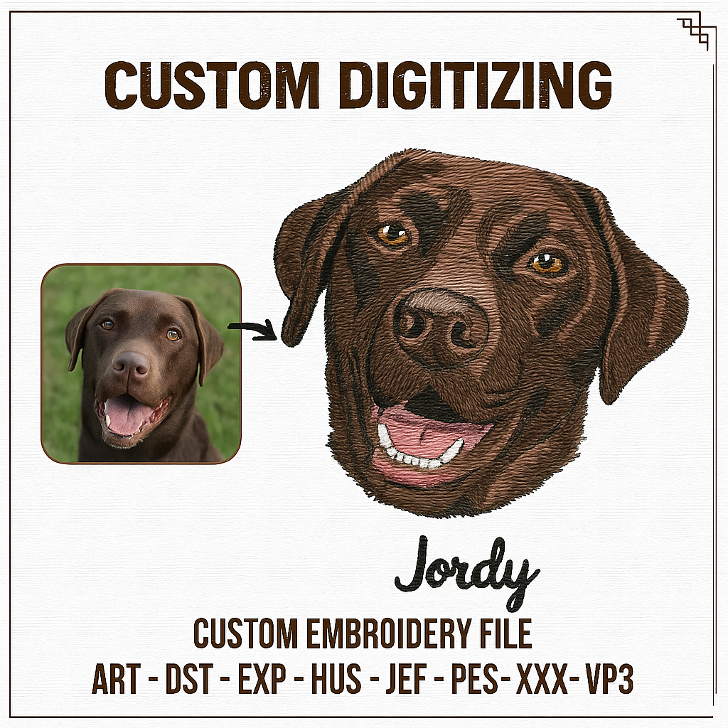 Custom Embroidery Digitizing Service – From Your Photo to Stitch - Ready File