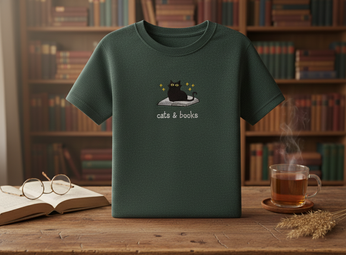 Cats and Books Sweatshirt, Book Lover Sweatshirt, Bookish Sweatshirt, Reading Sweatshirt, Gift for Cat Lover, Bookish Gift, Librarian Sweatshirt