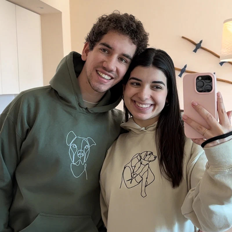 Custom Embroidery Hoodie - Outline Style