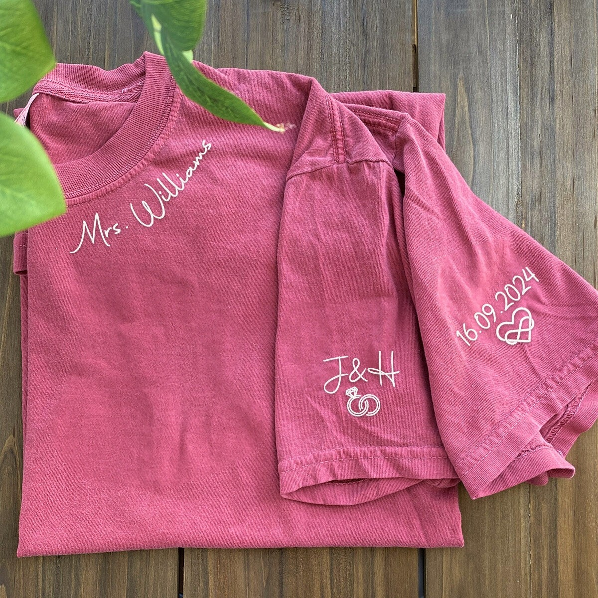 Custom Text on Neckline Shirt – Minimalist Embroidery