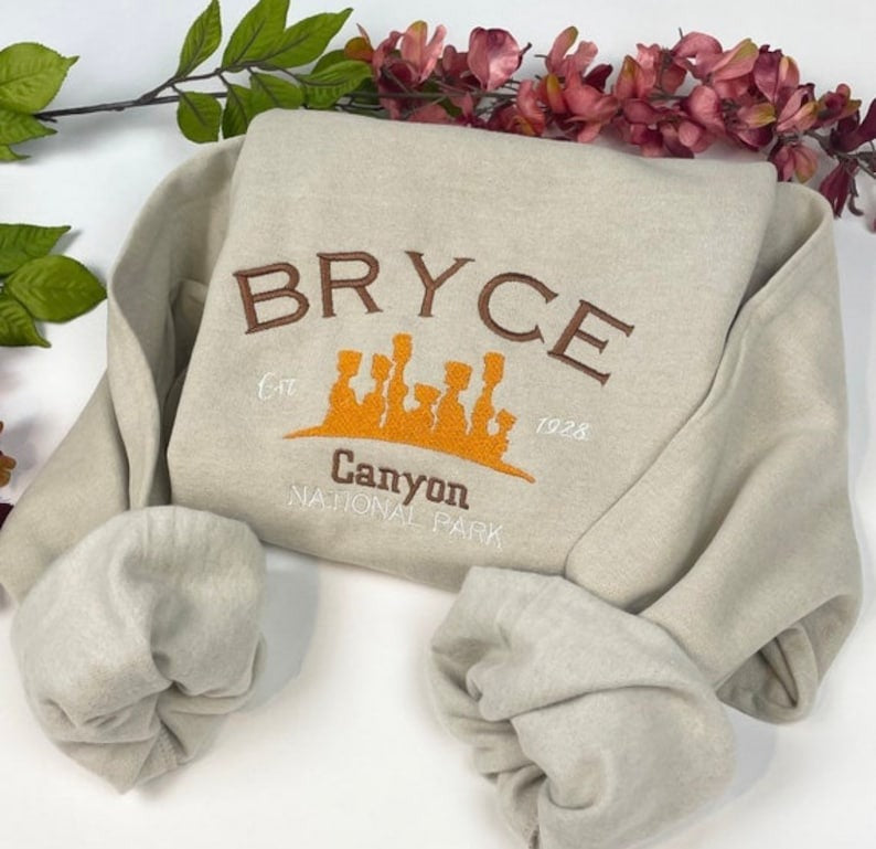 Custom National Park Crewneck Sweatshirt – Embroidered Personalized Design