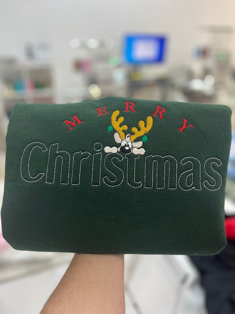 Christmas Embroidered Sweatshirt - Festive Holiday Apparel - Holiday Sweatshirt - Cozy Christmas Embroidery - Christmas Gifts