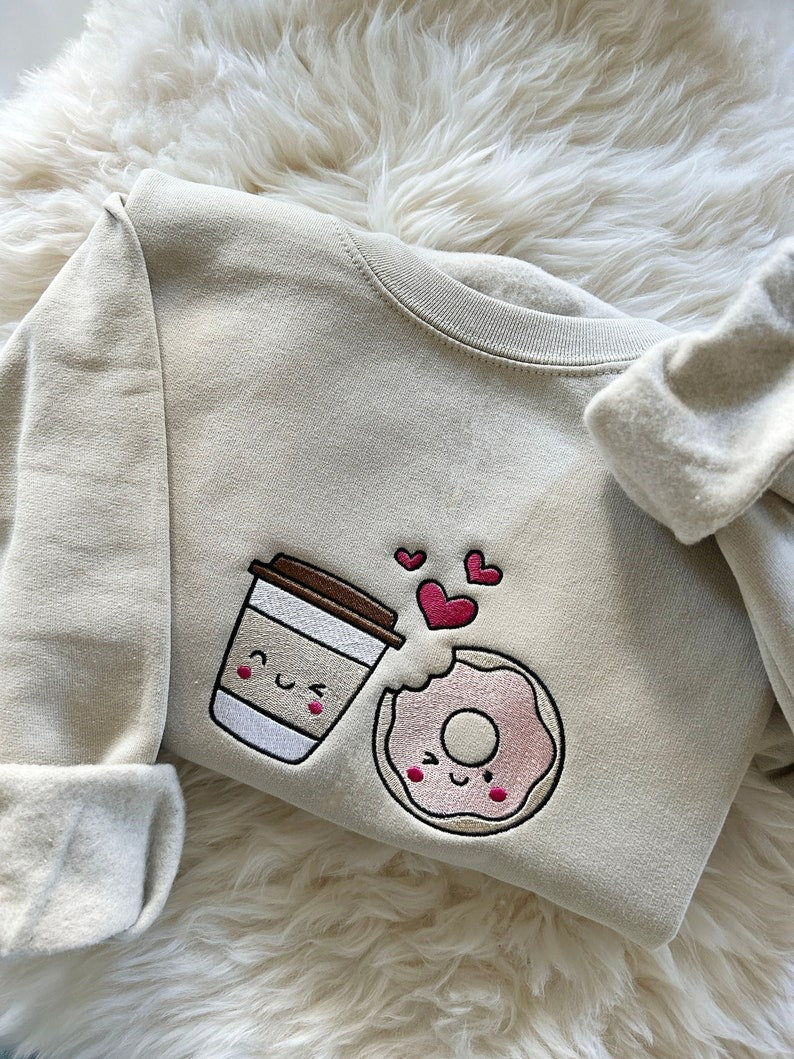 Embroidered Cute Valentine's Day Sweatshirt, Embroidered Valentine XOXO Crewneck Sweatshirt, Embroidered Galentine Sweater, Valentine Gift