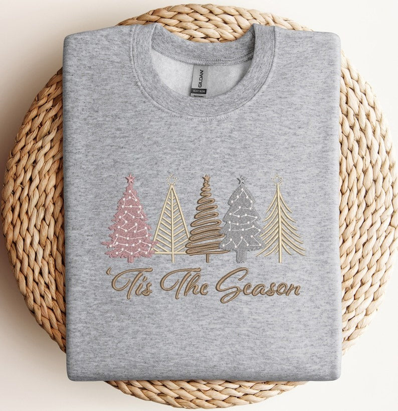 Christmas Tree Embroidered Sweatshirt, Christmas Sweatshirt , Embroidered Christmas Sweatshirt, Christmas Embroidery Sweatshirt , Sweatshirt