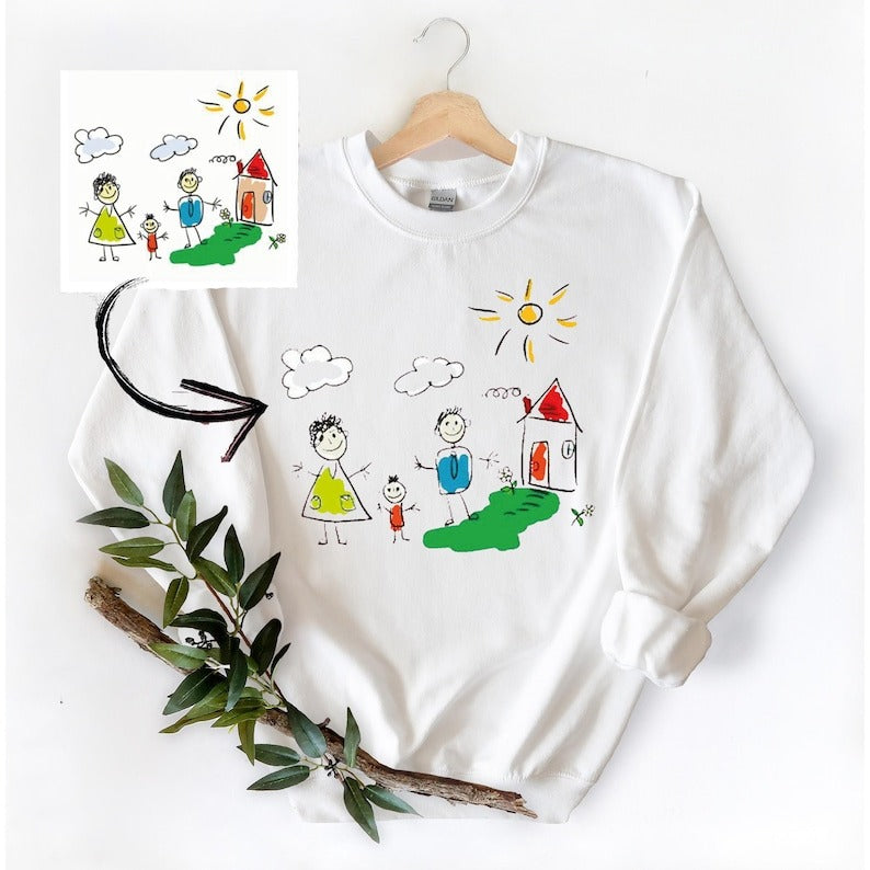 Custom Kids Drawing Sweatshirt: Personalized Art Gift