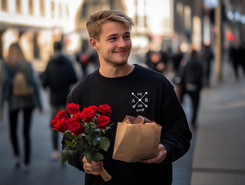 Relationship Date Sweatshirts for Couples Unique Gift Idea.Gift for her for Valentine's Day.Valentine's Day Gift for Couples.