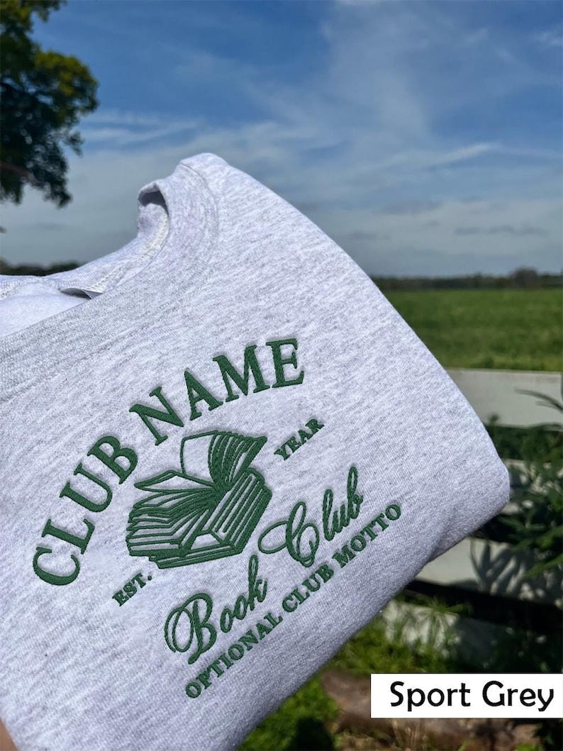 Embroidered Book Club Personalized Shirts, Personal Gift For Book Lovers, Gift Reading Club Group Shirts, Book Club Gift, Bookish Sweatshirt