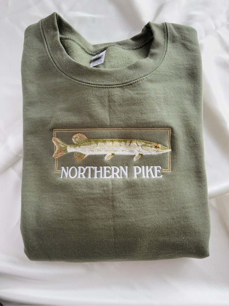 Embroidered Northern Pike Sweatshirt