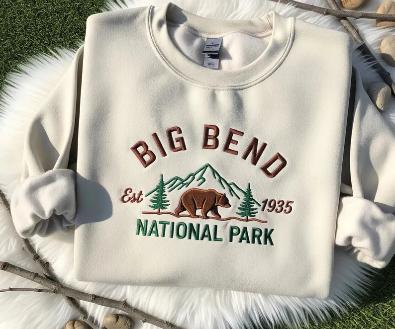 Big Bend National Park Embroidered Crewneck Sweatshirt