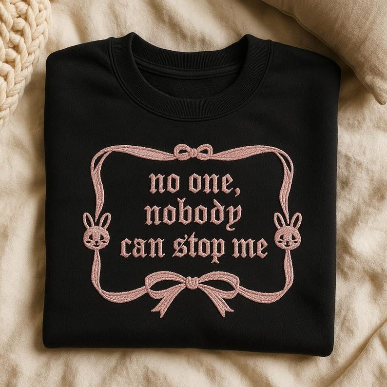 No One Nobody Can Stop Me Embroidered Sweatshirt, Changbin Sweatshirt, Fan Gift