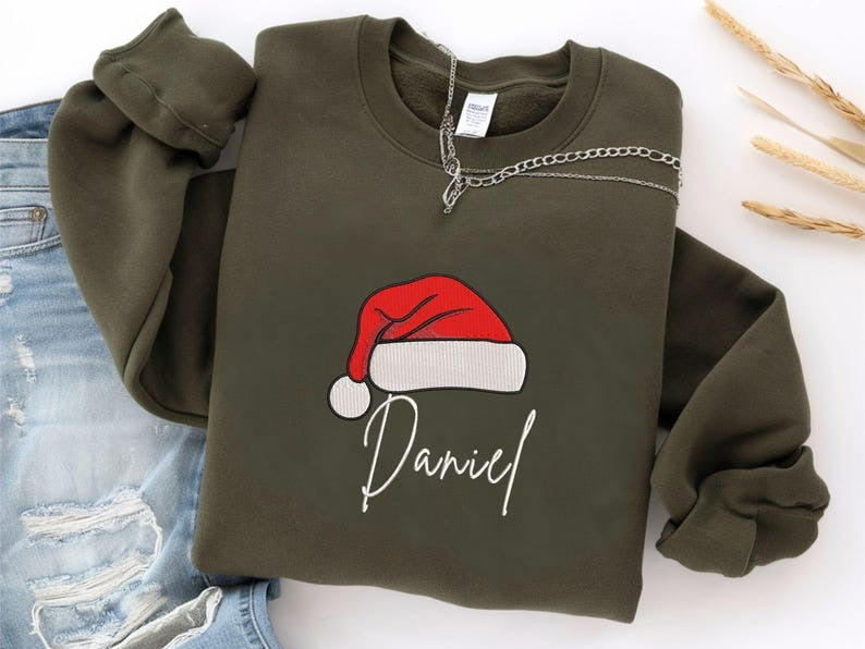 Personalized Embroidered Christmas Train Sweatshirt – Gift for Friends (Copy)