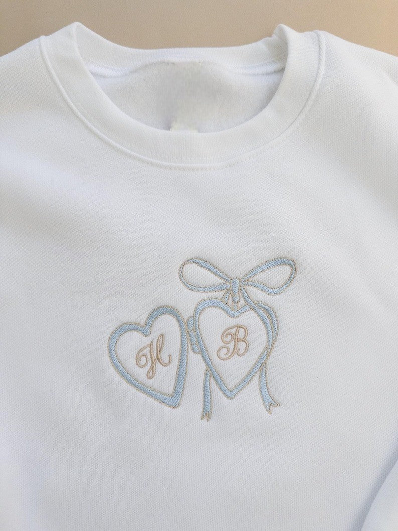 Custom Embroidered Coquette Bride Sweatshirt, Future Mrs Sweatshirt, Gift for Fiancee, Custom Bride Sweater, Bridal Shower Gift for Bride
